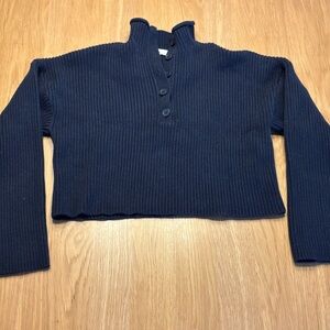 Zara Charcoal Ribbed Cardigan